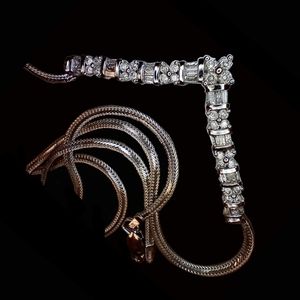 Gold Diamond necklace new